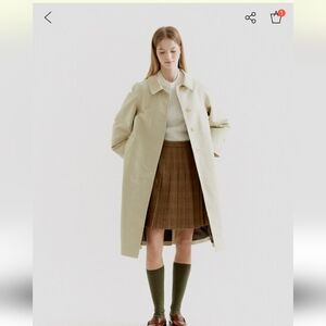Thomas More Mac Trench Coat Lime Cream